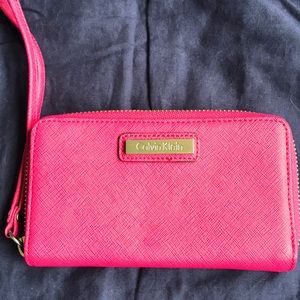 Calvin Klein Pink Wristlet